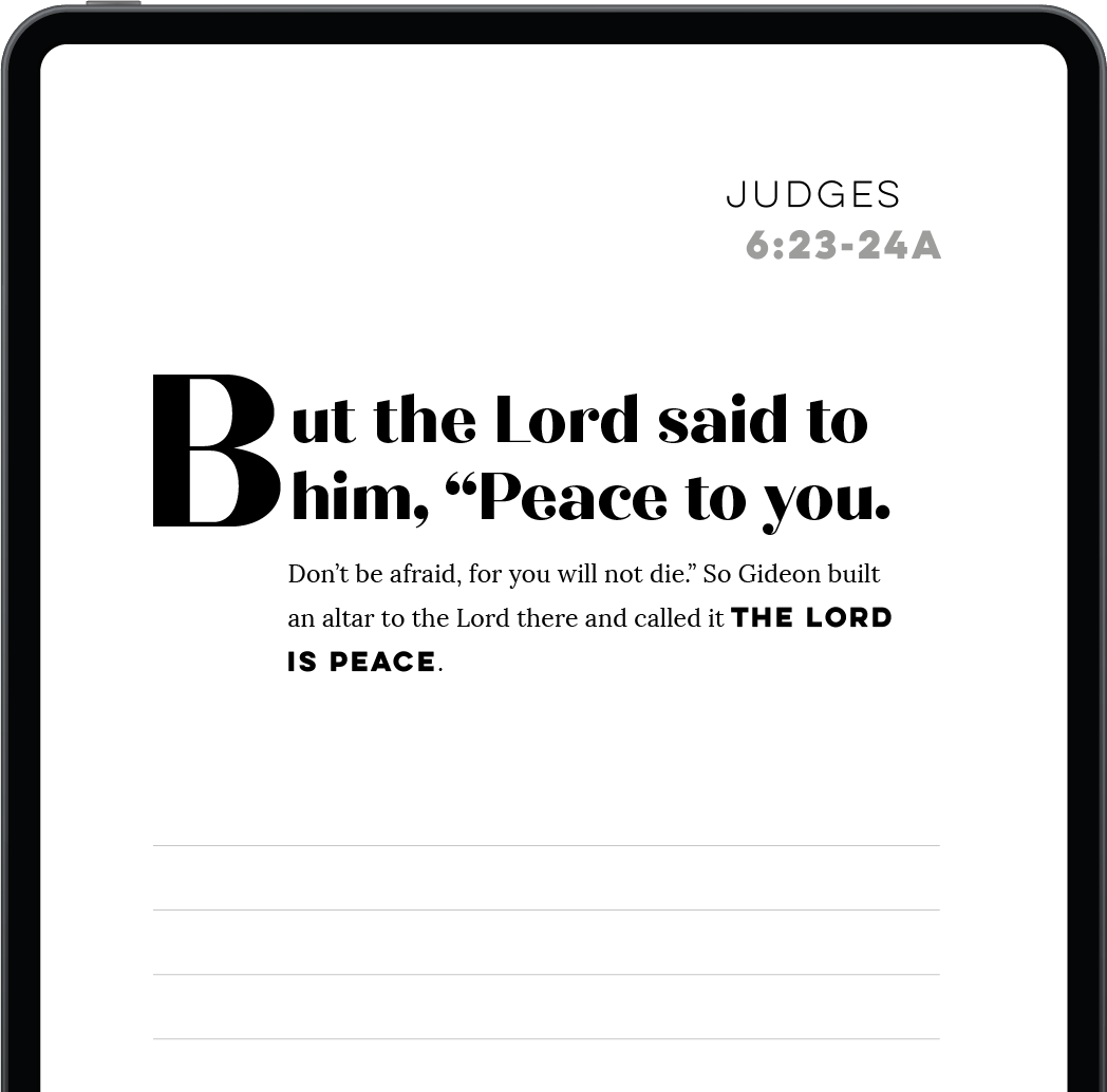 Preview of Sola Peace journal on iPad